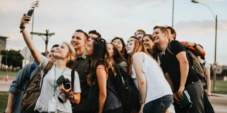 a group of students